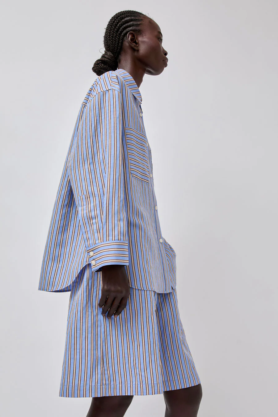 No.6 Lake Shirt in Oxford Stripe - Image 6