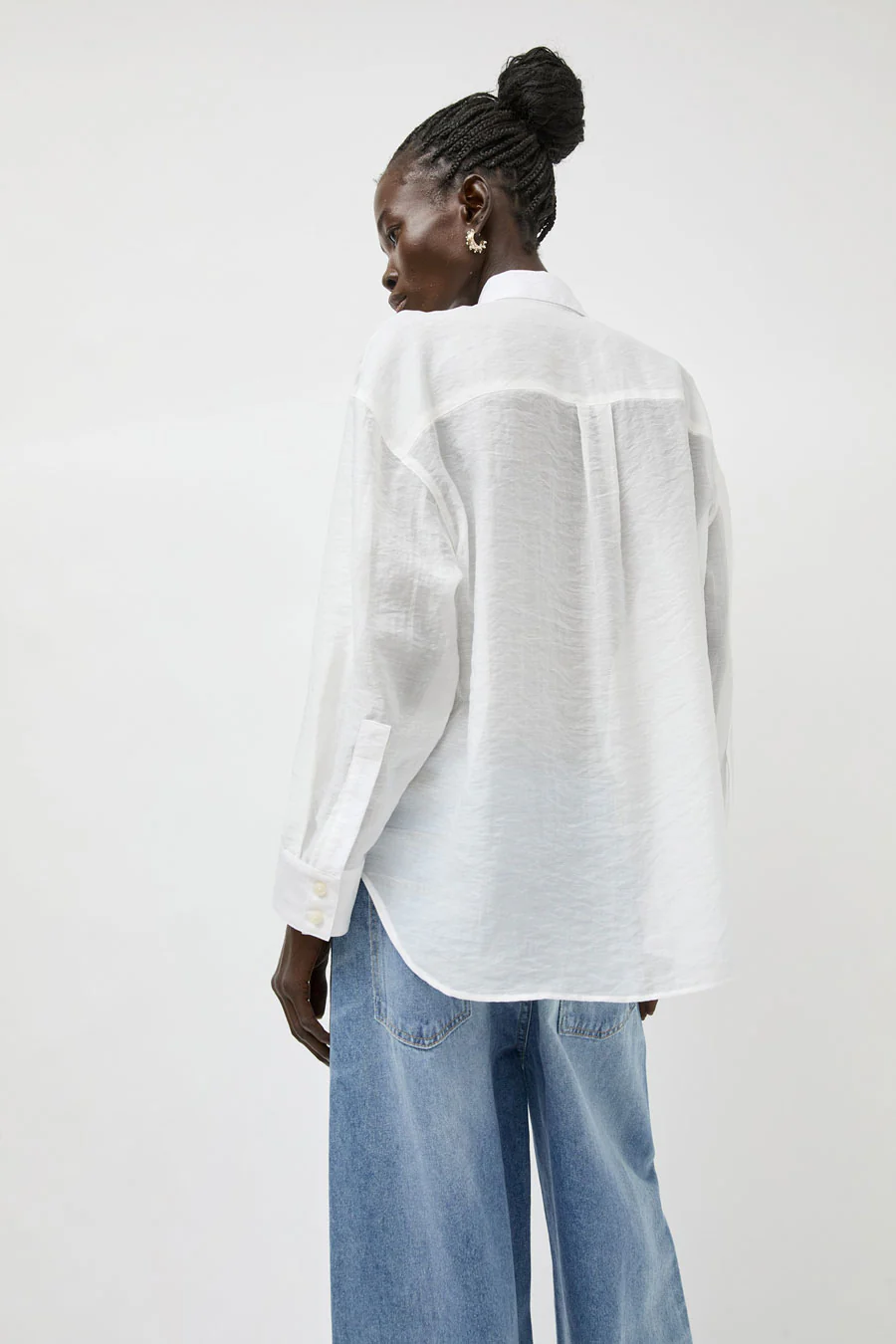 No.6 Lake Shirt in White Organza - Image 5