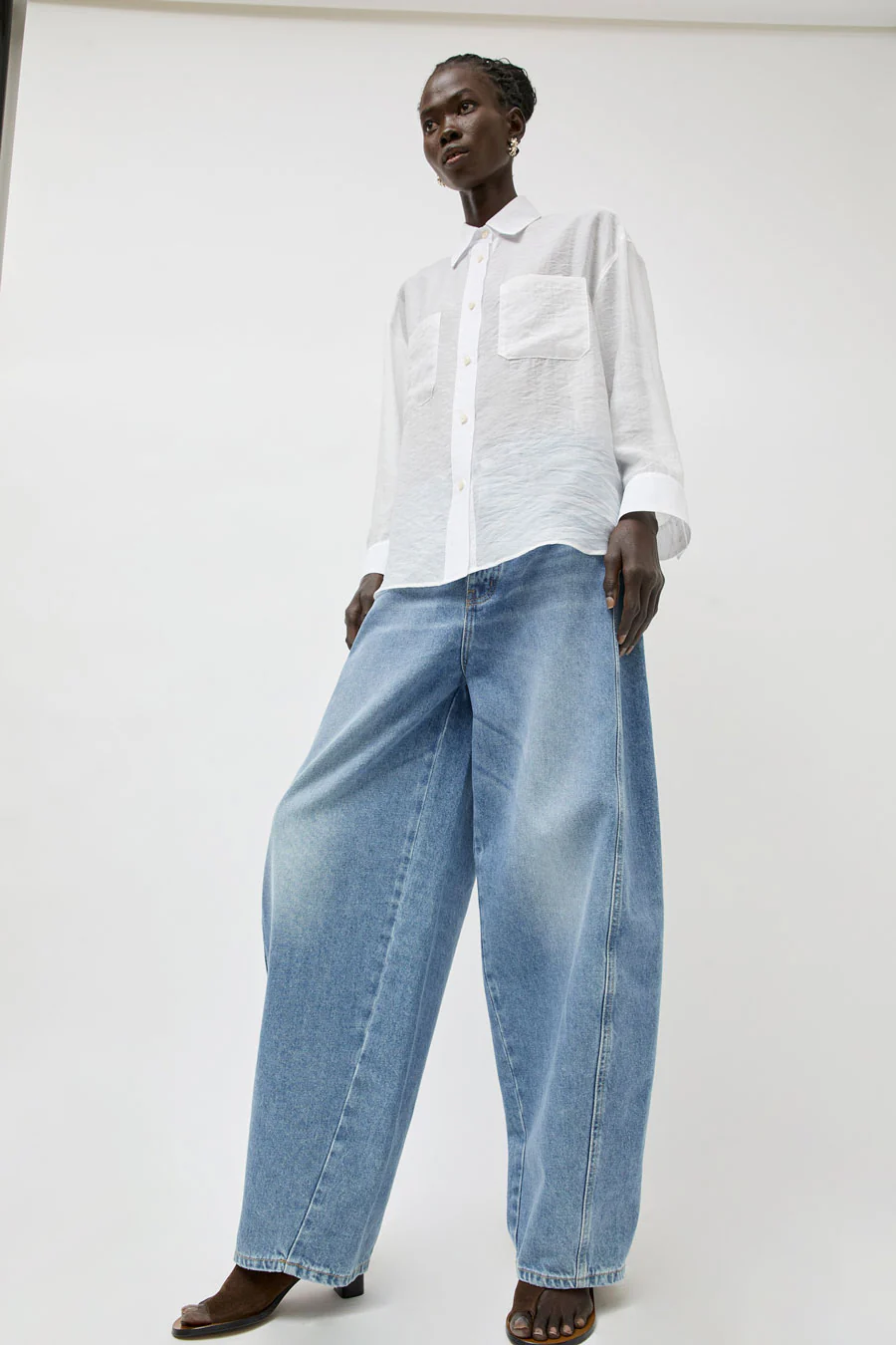 No.6 Lake Shirt in White Organza - Image 6