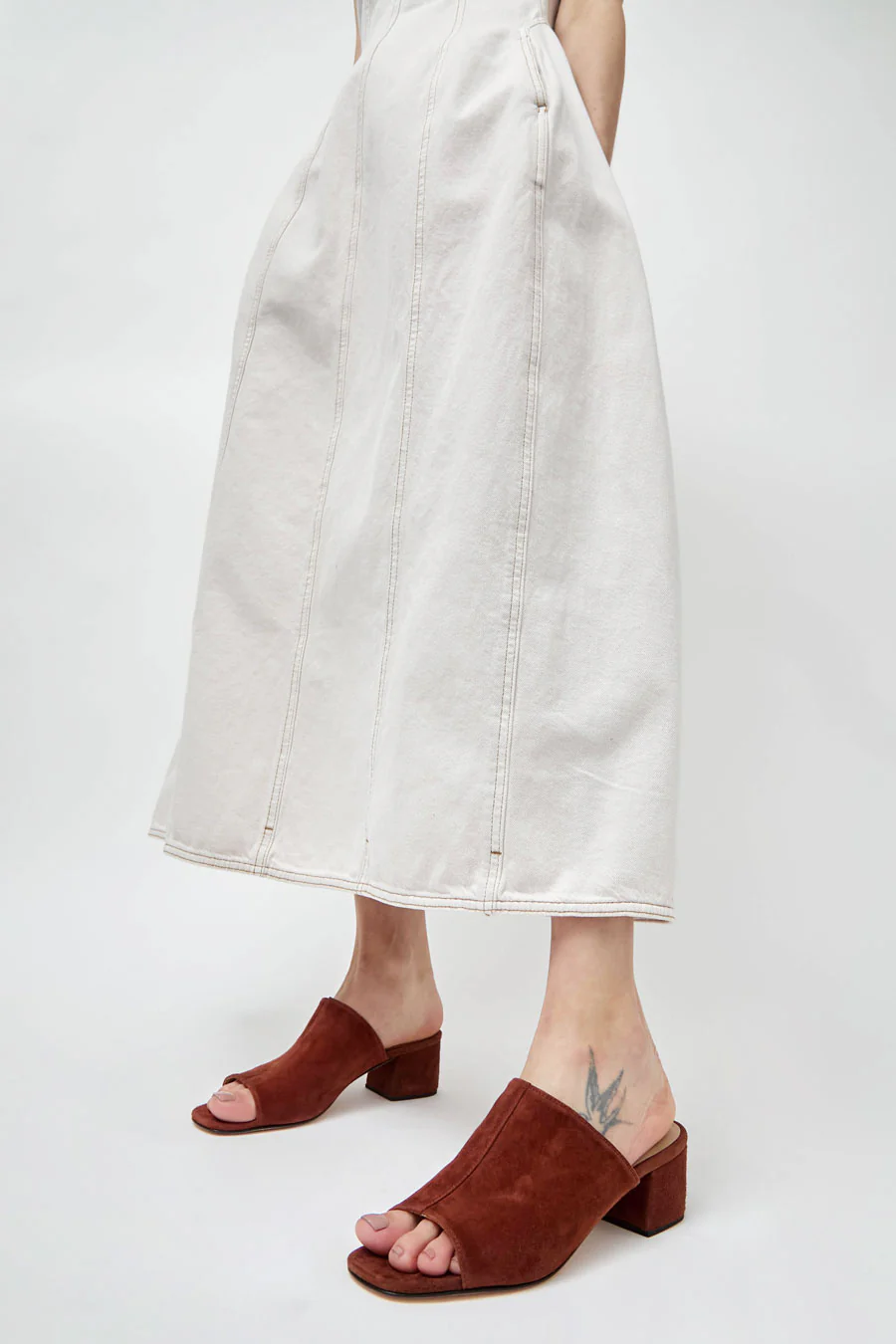 No.6 Leah Sandal in Syrup Suede - Image 3