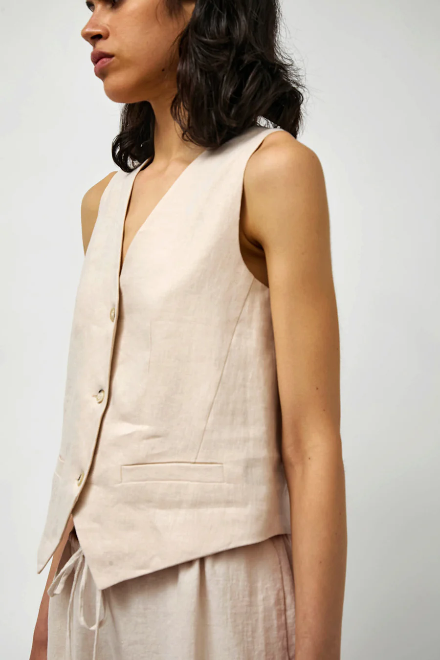 No.6 Martin Vest in Natural - Image 2