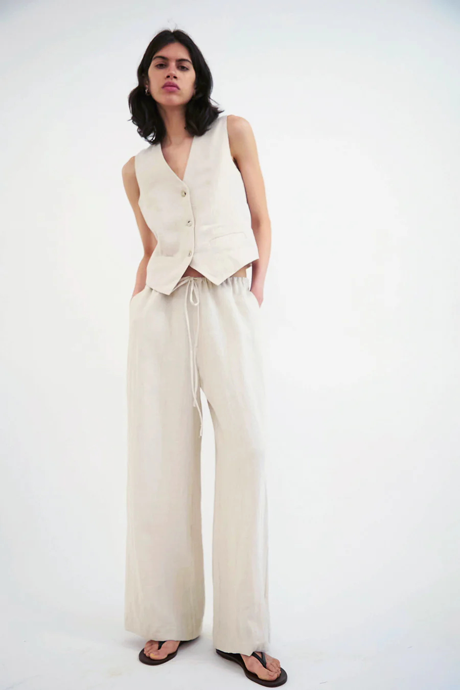 No.6 Martin Vest in Natural - Image 6