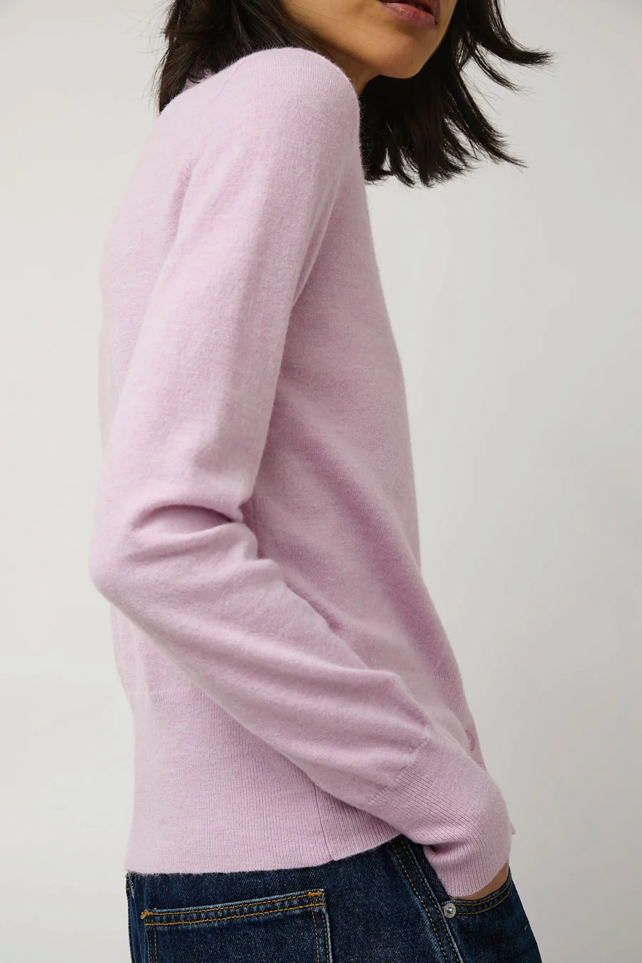 No.6 Micki Cardigan in Pale Pink - Image 4