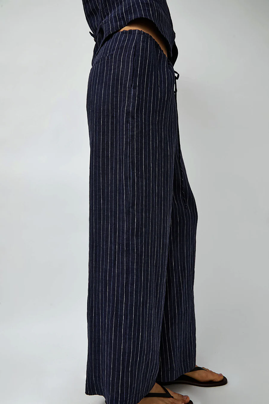 No.6 Mina Pant in Navy Pinstripe - Image 2