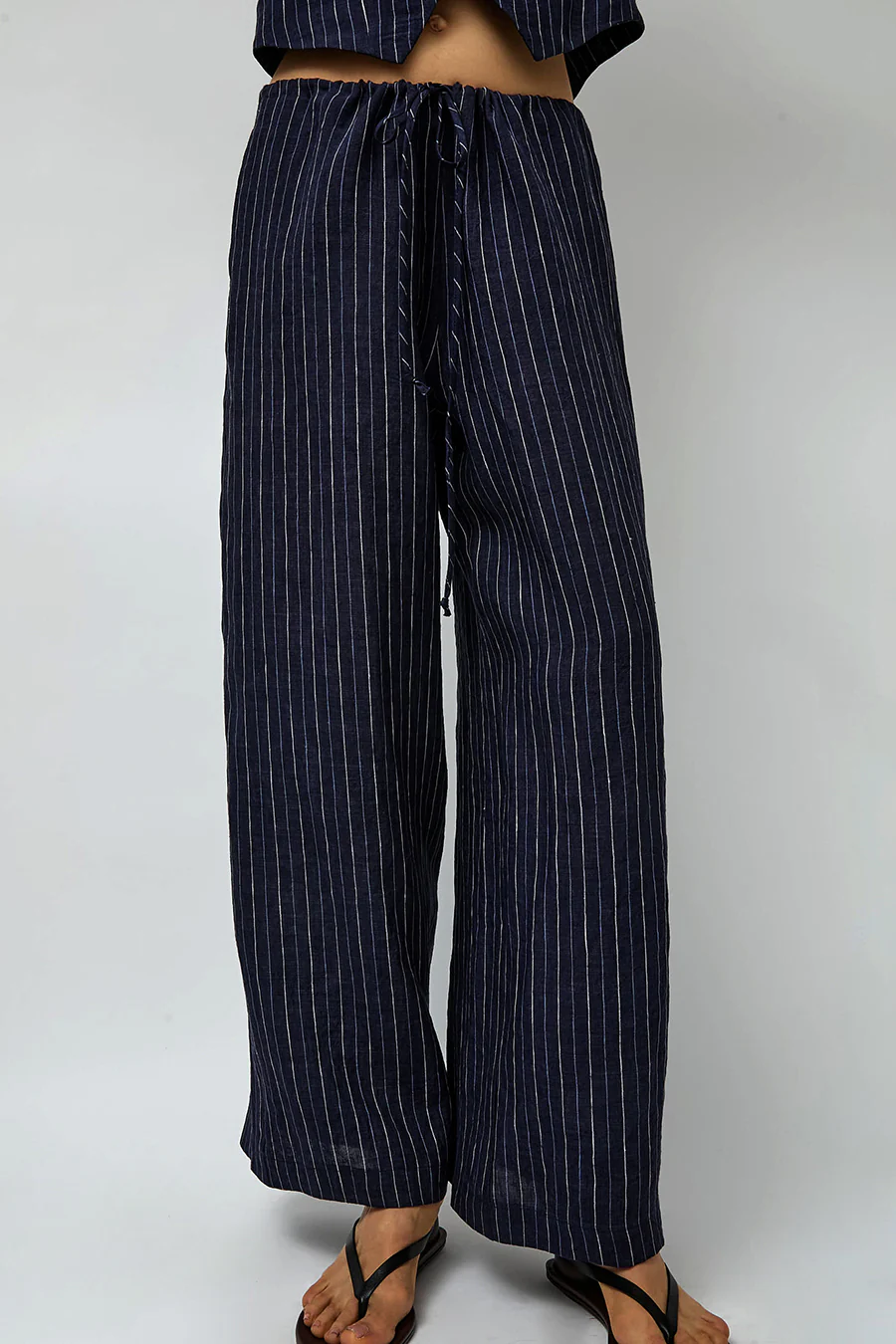 No.6 Mina Pant in Navy Pinstripe - Image 5