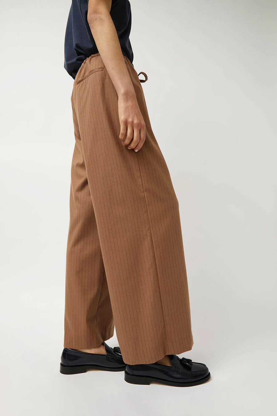 No.6 Mina Pant in Tan Pinstripe - Image 4