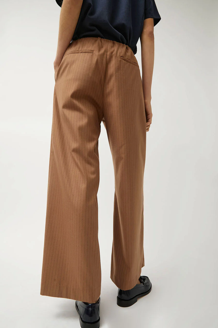 No.6 Mina Pant in Tan Pinstripe - Image 5