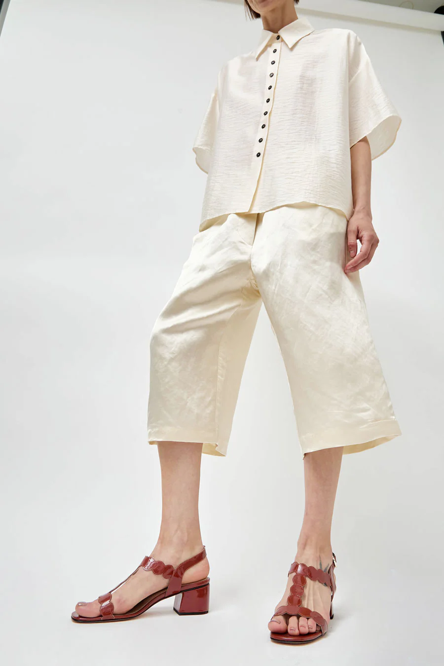 No.6 Nadira Sandal in Brick Patent - Image 3