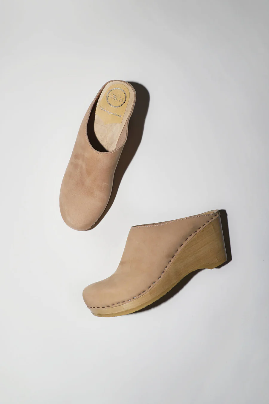 No.6 New School Clog on Wedge in Bone - Image 5