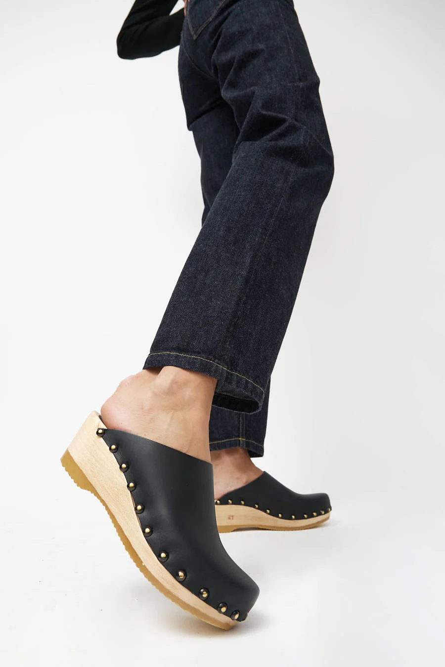 No.6 Sophie Studded Clog on Mid Wedge in Indigo - Image 4