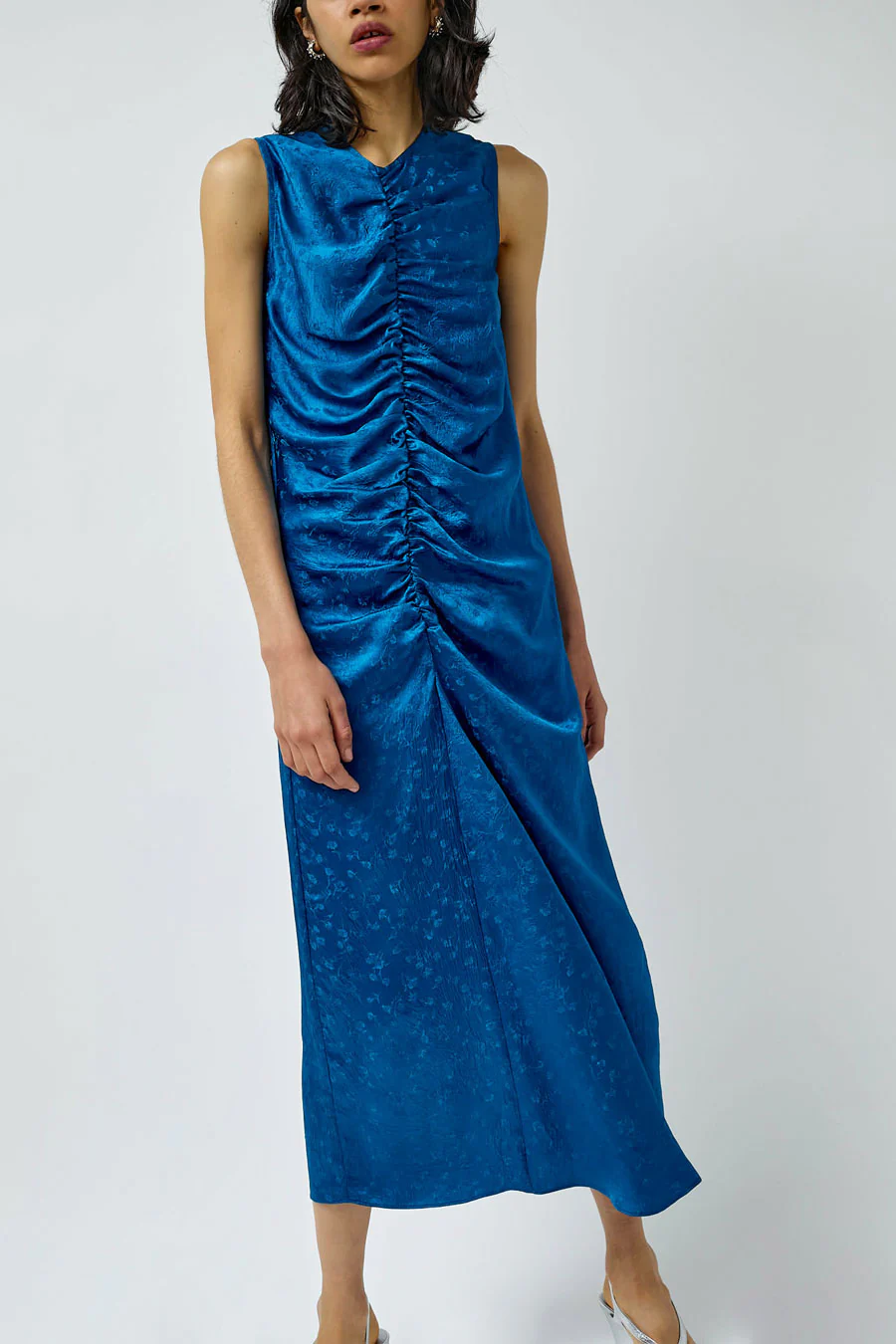 NOMIA Gathered Front Dress in Deep Sea - Image 3