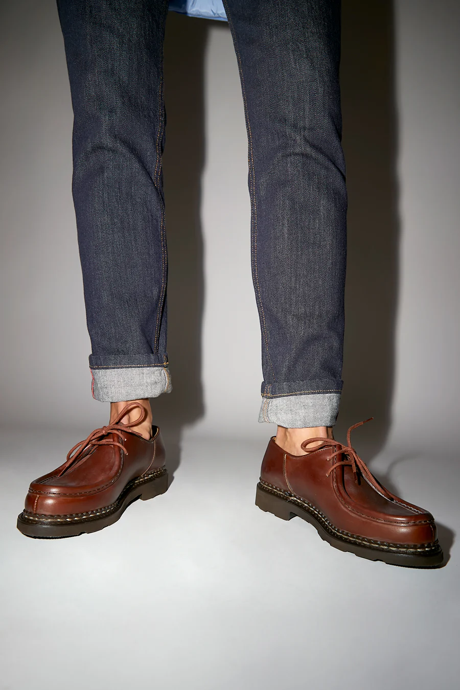 Paraboot Michael Shoe in Lisse Marron - Image 3