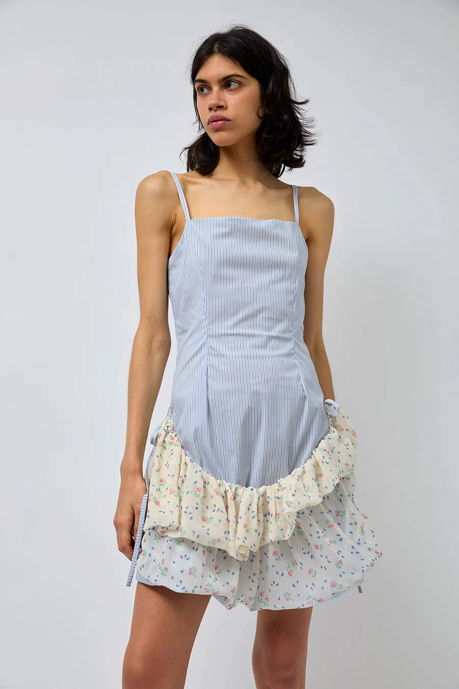 Rave Review Ana Dress in Blue and Cream Flowers - Image 6