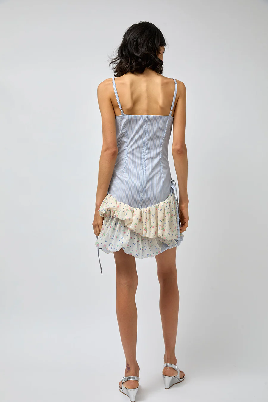 Rave Review Ana Dress in Blue and Cream Flowers - Image 7