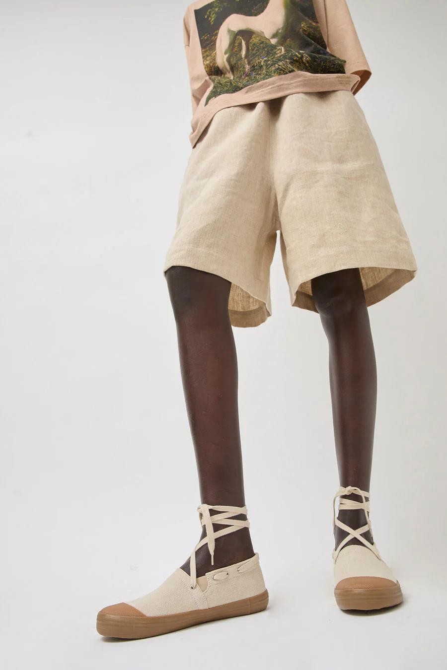 Reproduction of Found 4133LF Espadrille Trainer in Natural and Honey Sole - Image 3