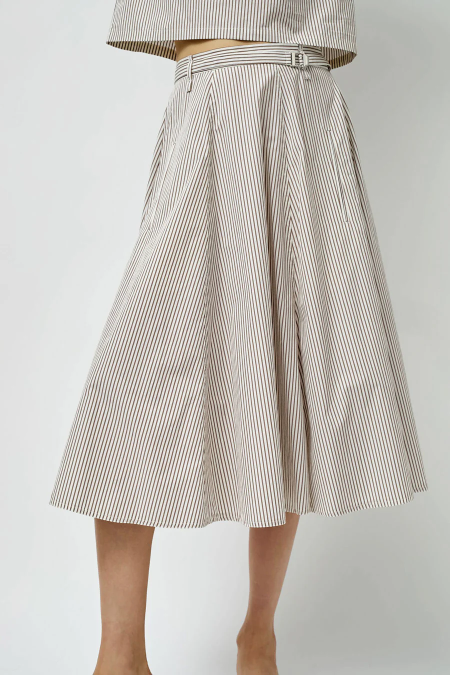Rue Blanche Aro Skirt in Rust Stripe - Image 3