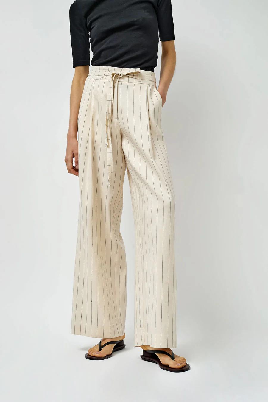 Rue Blanche Sunno Pant in Cream Stripe - Image 3