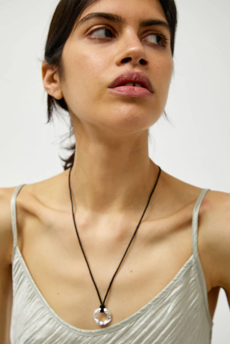 Saskia Diez Crushed Pendant in Black and Silver - Image 4
