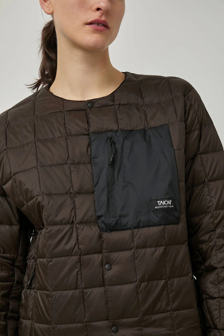 TAION Mountain Crew Neck in Dark Brown - Image 3