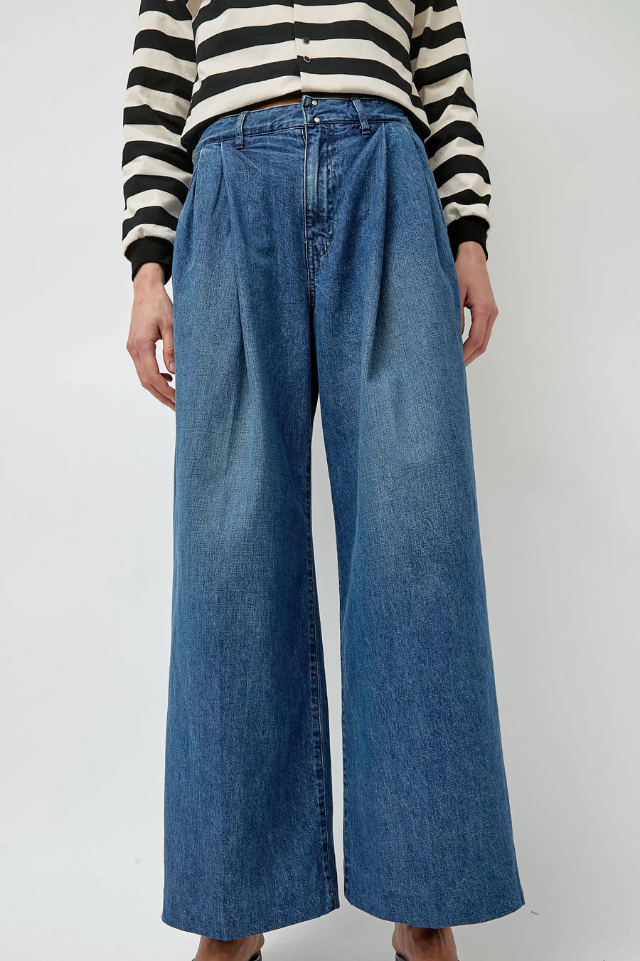 Tanaka Hakama Jean Trousers in Vintage Blue - Image 3
