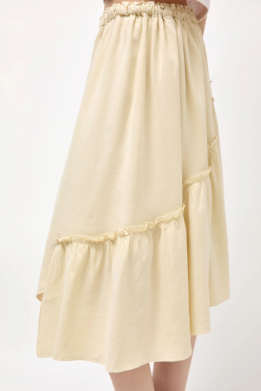 YMC Draped Skirt in Shell - Image 2