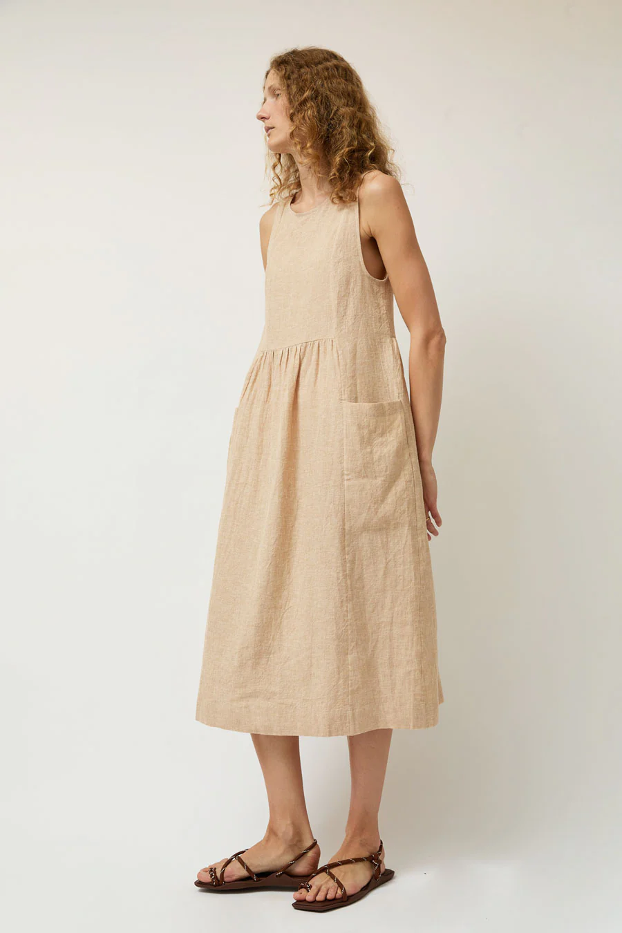 Zii Ropa Margarit Dress in Apricot - Image 3